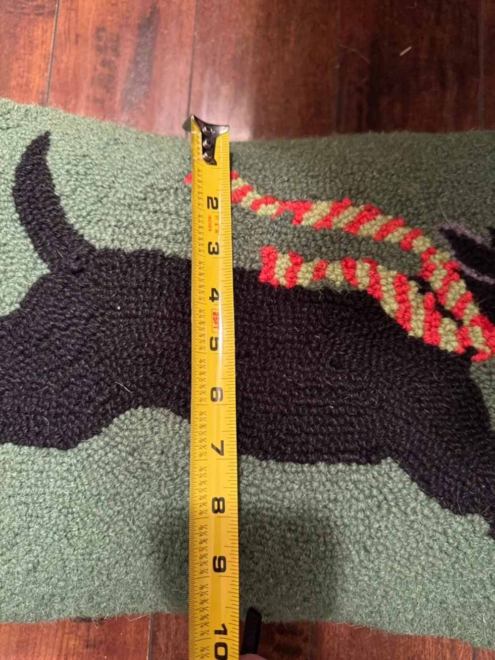 Wool Hooked dog pillow and Striped Scarf-novelty dog pillow-100 % wool